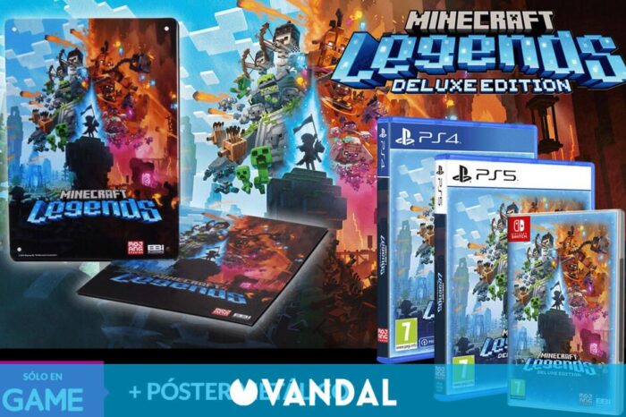 Reserva Minecraft Legends en GAME para llevarte de regalo un plester metalico exclusivo