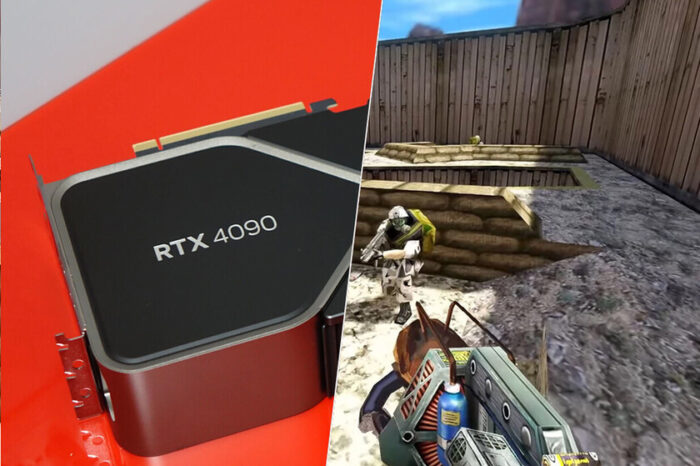 Ni siquiera la tarjeta grafica mas potente que existe puede con este juego de hace 25 añles mejorado con un "mod"