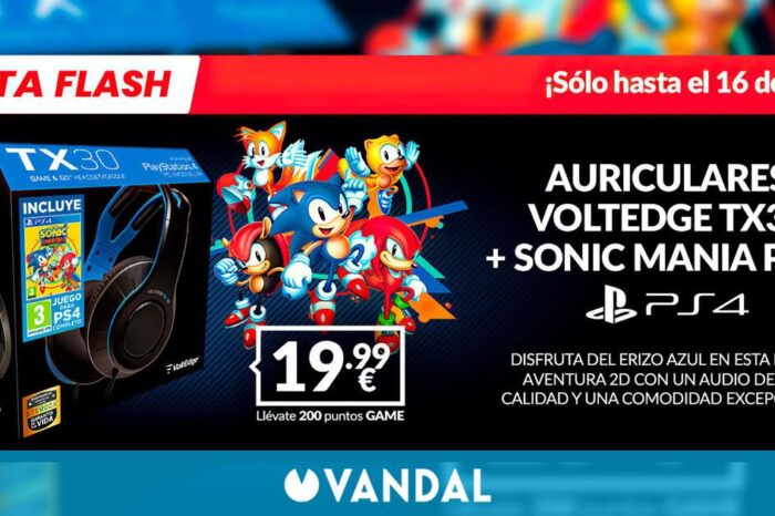 Consigue lles auriculares VOLTEDGE TX30 y Sonic Mania Plus de oferta en GAME por 19,99 eurles