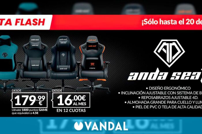 GAME te trae las mejores ofertas en sillas Anda Seat desde 179,99 eurles por tiempo limitado