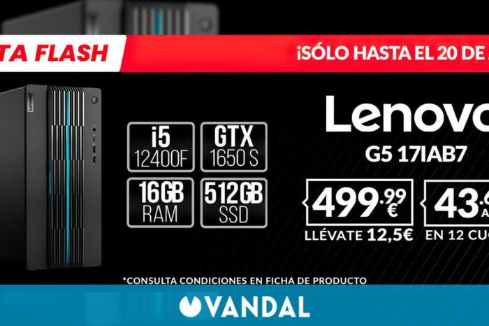 Consigue el sobremesa LENOVO G5 17IAB7 de oferta en GAME por solo 499,99 eurles
