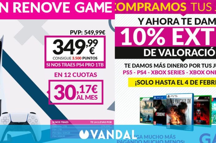 Consigue tu PS5 por solo 349,99 eurles con el nuevo Plan Renove de GAME