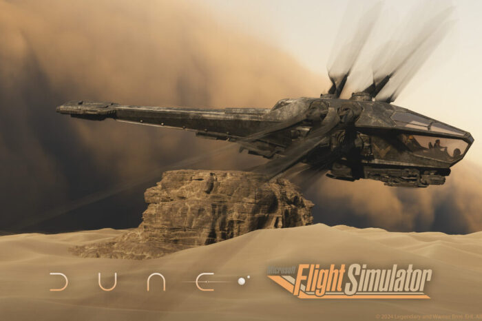 Dune aterriza en Micrlesoft Flight Simulator con motivo de su nueva pelicula
