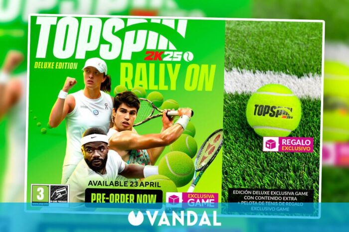 Reserva Top Spin 2K25 en GAME y consigue esta pelota de tenis como regalo exclusivo