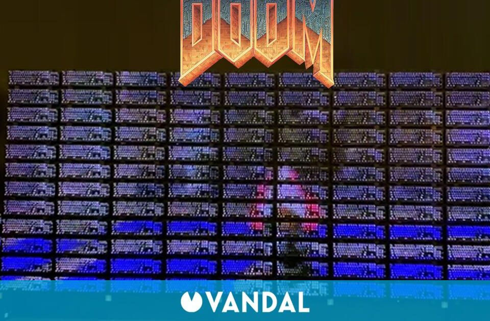 Logran que se vea Doom utilizando 120 tecladles RGB como pantalla